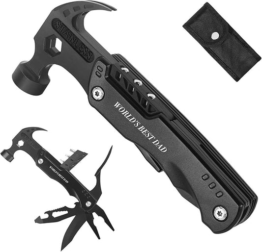Gifts for Dad from Daughter Son,All in One Survival Tools Hammer Multitool Camping Accessories,Birthday Father's day Christmas Thanksgiving day Valentine's day Gift Ideas for Men Father Him,ATH-202