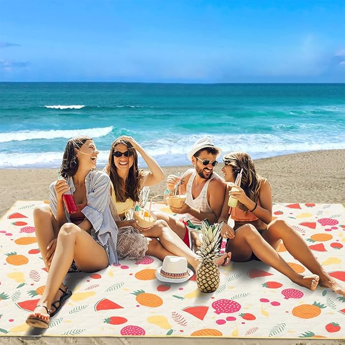 Picnic Blankets, Portable Outside Baby Blanket, 3 Layer Picnic Mat for Camping, 59"x79" Large Waterproof Sand Proof Camping Blanket, Lightweight Folding Portable Travel Blanket