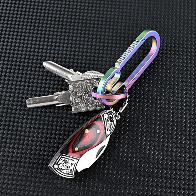 Small Pocket Knife, EDC Knife with Stainless Steel and Colored Wood Handle, Small Folding Knife for Everyday Carry, Blade Length1.5in