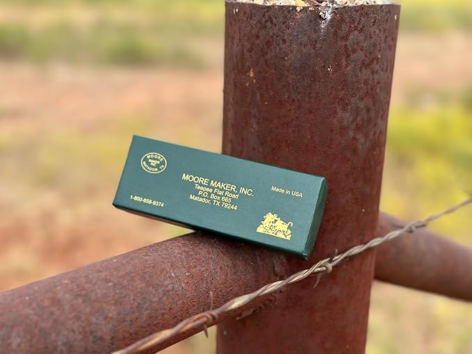 Moore Maker Inc. - 5112LB - Folding Single Blade Lockback Pocketknife - White Bone Handle - 3" Closed