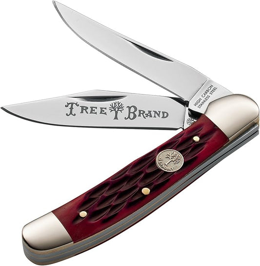 Boker Knives 110746 Copperhead Jigged Pocket Knife, Red