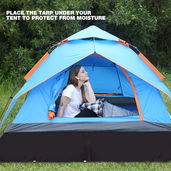 REDCAMP Ultralight Tent Footprint - 95" x116'', 4 in 1 Multifunctional Waterproof Camping Tent Tarp for Camping, Hiking and Survival Gear, Lightweight and Compact