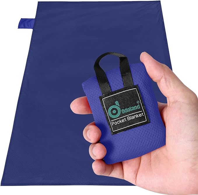 Odoland Beach Blanket Picnic Blanket, SandProof Waterproof Outdoor Pocket Blanket with Portable Bag, Foldable Lightweight Sand Free Quick Drying Beach Mat for Hiking Camping Picnics Travel Concert