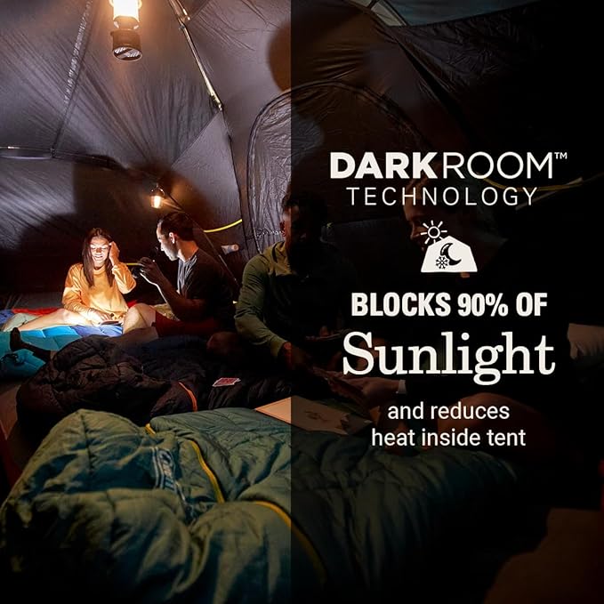 Coleman 4-Person Dark Room Skydome Camping Tent, Blue