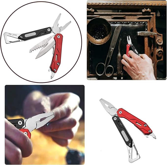 Ascent Handyman DIY Gift Tool 10 in 1 Pocket Size Multitool Gift Boxed, Handy Key Ring Holder Bottle Opener Saw For Camping Fishing Hiking Hunting - Gift Idea for Father, Men, Boyfriend, Women