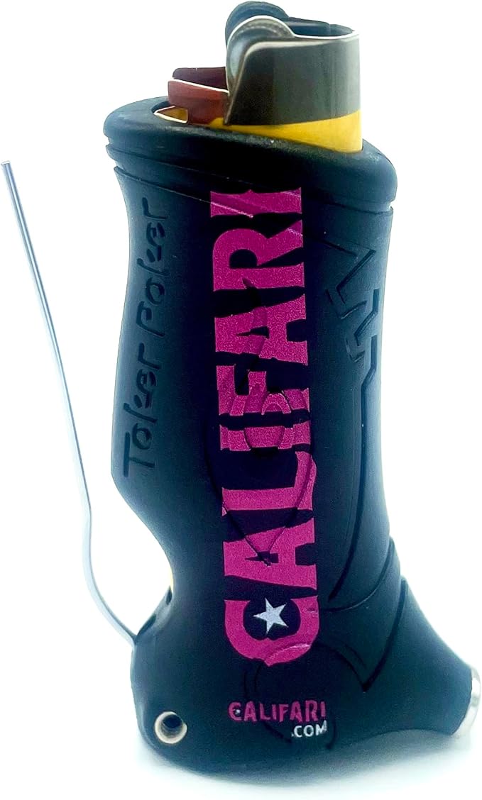 Califari's Toker Poker® - Bic Lighter Sleeve Case Cover Multi Tool, Strain Art Collection, All Inclusive Lighter Holder Tool for Camping Pipe Cleaning & More (GS Cookies)