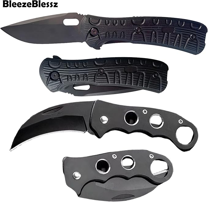 Pocket knife, folding knife Folding knife set with sharpening stone, bottle opener