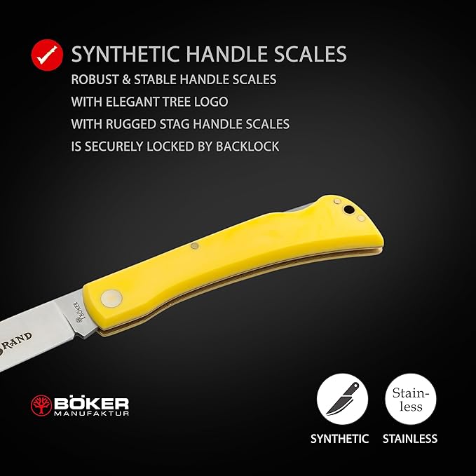 Boker Manufaktur Traditional Series 2.0 Rangebuster - classic pocket knife with synthetic handle - folding knife with D2 blade - backlock knife in knife case