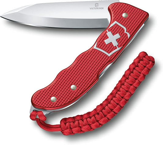 Victorinox Swiss Army Hunter Pro Alox with Clip Paracord, Red, 130 mm