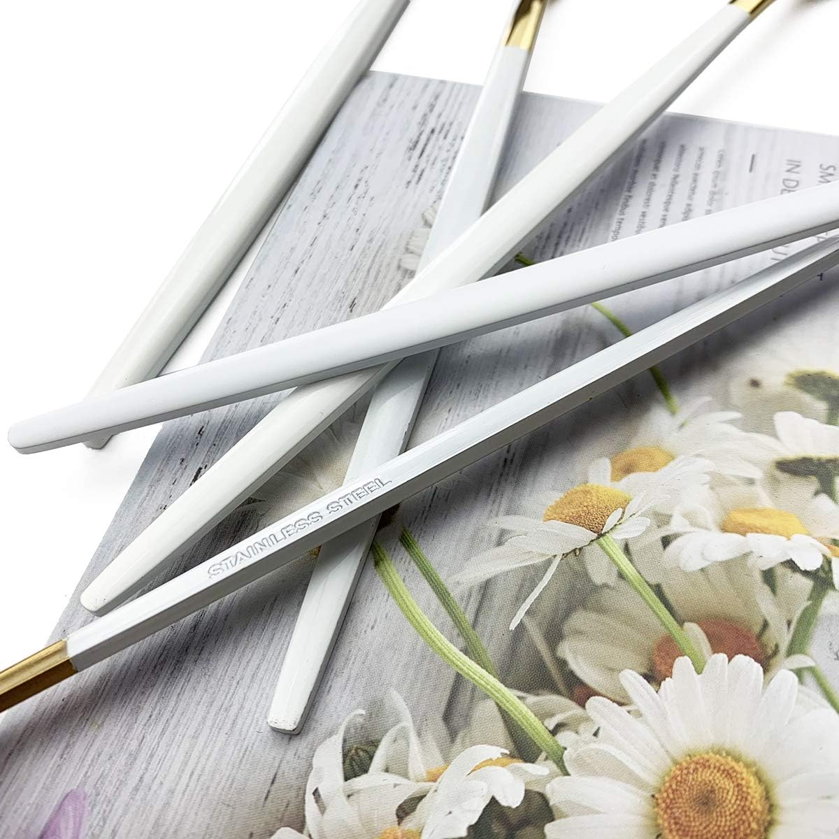 JASHII 30-Piece Stainless Steel Satin Finish Flatware Set, Mirror Polished Tableware Cutlery for Home and Restaurant, Dishwasher Safe