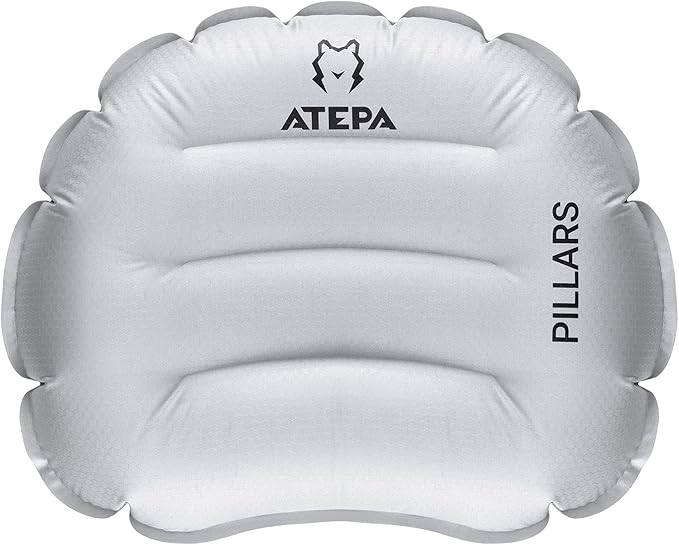 ATEPA Ultralight Inflatable Pillow - Camping Travel, 2oz Insulated Compact, Comfortable, Inflating Pillows for Neck & Lumbar Support for Hiking, Backpacking