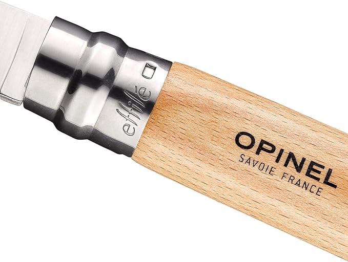 Opinel Effile Slimline Series Folding Fillet Knife – Slim Blade Folding Knife, Virobloc Locking Collar, Sustainably Harvested Wood Handles, Updated Blade Profile (Beechwood/No.10)