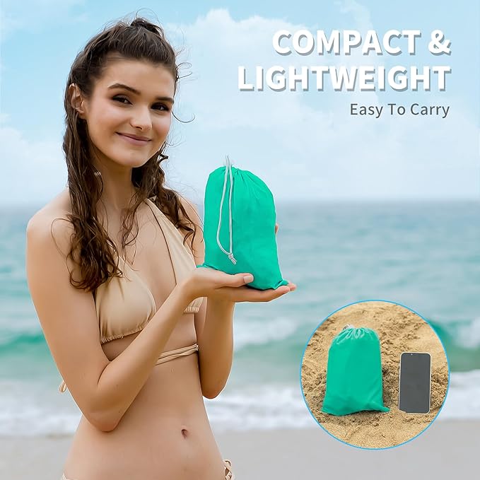 Beach Blanket, 108''*96''(274 * 243cm) Waterproof Sandproof Picnic Blankets for 4-6 Adults, Oversized Lightweight Beach Mat, Big & Compact Picnic Mat for Travel, Camping, Hiking, Beach