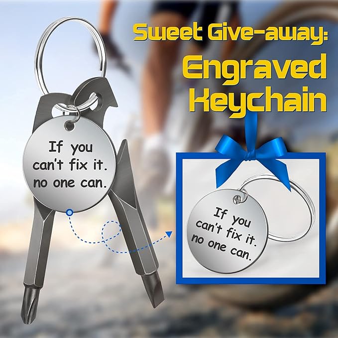 PASTACO Keychain Screwdriver Tool Christmas Gifts for Men, Cool Gadgets Stocking Stuffers for Him Dad Boyfriend Husband