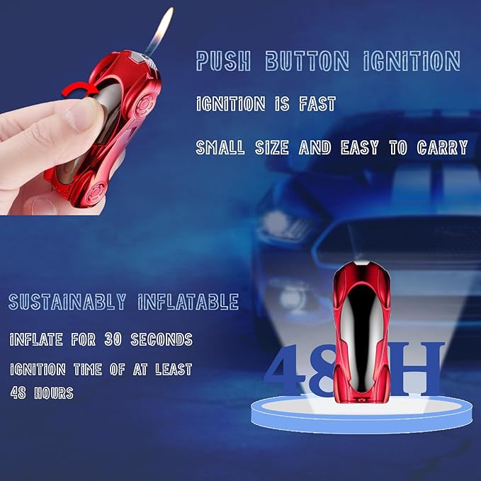 Funny Mini Car Lighter, Refillable Torch Lighter, Unique Gifts for Men Candle Lighter Camping Hiking Accessories Gear(No Butane Fuel) (#11)