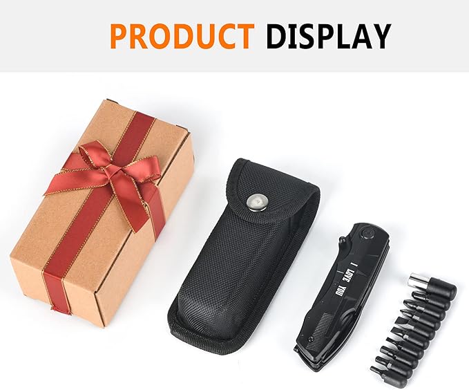 Birthday Gifts for Men Dad, Multitool Pliers Folding Pocket Knife,Christmas Gifts for Dad,Stocking Stuffers for Husband Boyfriend Him,Cool Gadgets Practical Gifts for Outdoor