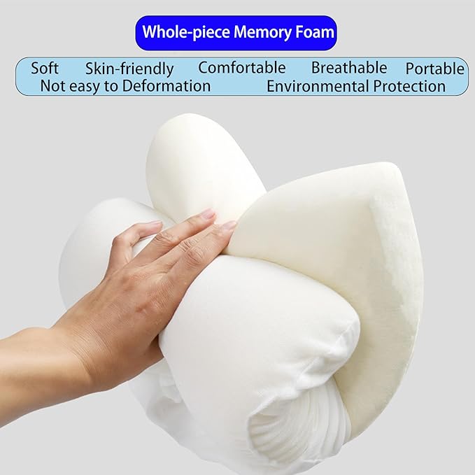 Travel Pillow Small Camping Pillow Memory Foam Bed Neck Soft Pillow Lightweight Easy to Carry Portable Cooling Home Pillow Removable Pillow Cover with Travel Storage Bag (Green)