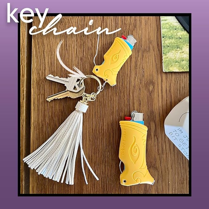 Toker Poker - Mini Bic, Keychain, Lighter Case, Multi Tool of Camping and other (Lavender)