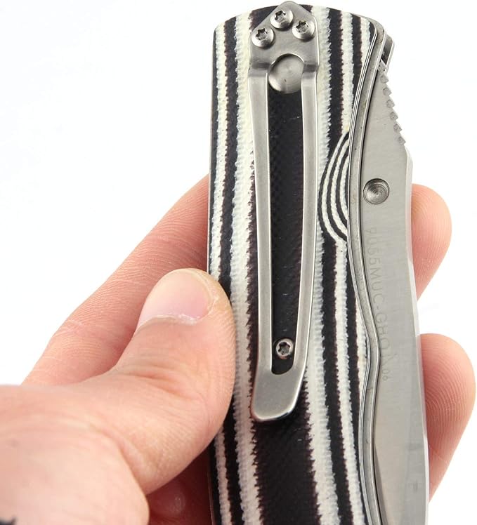 Sanrenmu 9055MUC EDC Frame Lock 8CR13MOV G10 Folding Pocket Knife