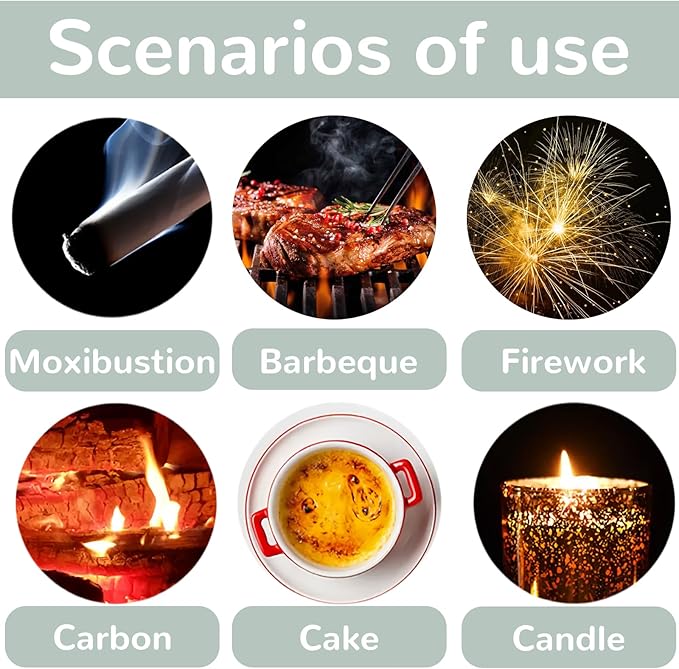 Cute Pretty Lighter Butane, Soft Flame Lighter Fashion Nice Lighter, Unique for Women Candles Gift Camping BBQ (No Butane Fule) (19#)