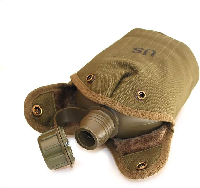Green Sports Canteen and Cover Set US Vietnam War Reproduction Outdoor