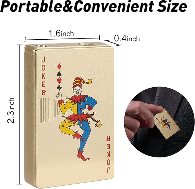 Jet Torch Lighter, Ace Card Green Flame Lighter, Metal Poker Design Windproof Refillable Butane Cool Lighter, Outdoor, Indoor, Camping, BBQ, Candle, Birthday, Gift for Men/Women (Without Gas)
