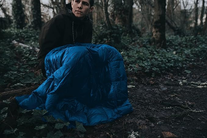 Down Camping Blanket - Outdoor Lightweight Packable Quilt - Water Repellent - Nylon Shell - Sailing, Terrace, Travel, Festivals, Backpacking & Home Use | Fill Power: 650, Weight: 1lbs | Size: 54"x80"