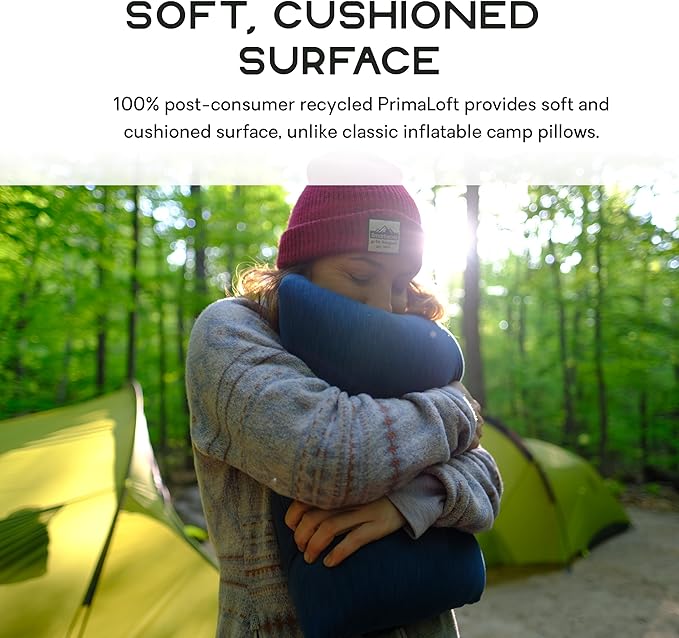 NEMO Fillo Elite Luxury Pillow | Inflatable Pillow for Travel, Backpacking, and Camping, Mango/Citron