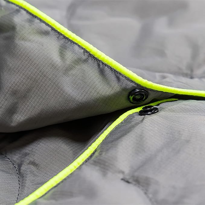 Pelican Outdoor Woobie Camping Accessories - Blanket - Poncho Liner w/Carry Bag - [Water Resistant] [600 Duck Down Fill] - Light, Soft, Warm Travel Blanket - Camping Gifts for Hiking, Picnic - Grey