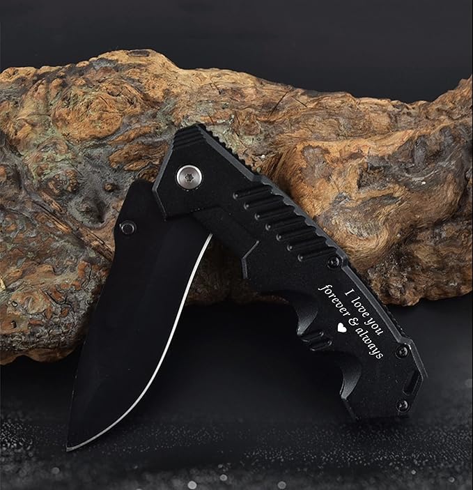 Engraved Pocket for Men - Husband Gifts from Wife, Boyfriends Gifts from Girlfriend - Gifts Idea for Birthday Christmas Anniversary Fathers Day and Valentine's Day