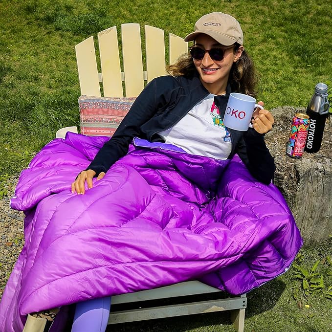 Camping Blanket,Packable Down Alternative Puffy Printed Camping Blanket Lightweight Outdoor Blanket for Camping,Traveling, Stadium, Hiking, Picnics