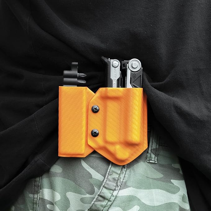 Clip & Carry Kydex Multitool Sheath for Gerber Center-Drive w/Optional Bit Sidecar Holder ~ Made in USA (Multi-Tool & Bits not Included) Multi Tool Holster