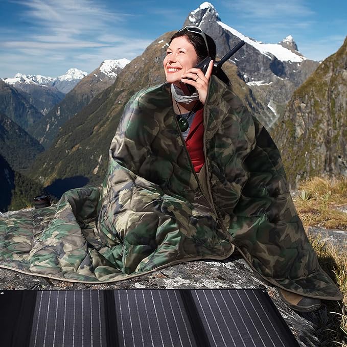 Poncho Liner Military Woobie Outdoor Camping Woobie Blanket for Travel, Beach, Grass, Picnic, Car Emergency, Outdoor, Survival