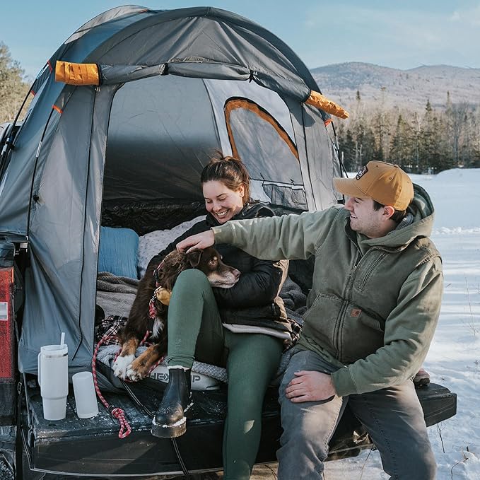 HEYTRIP Truck Bed Tent 5.0ft-6.8ft Waterproof Pickup Truck Tent Double Layer 2 Person Truck Tent Camper for Camping Fishing