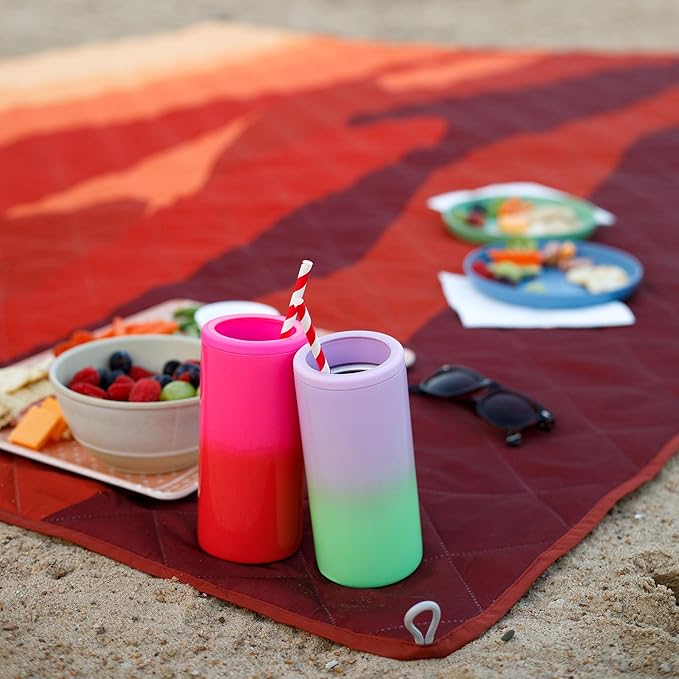 CORE Outdoor Weighted Blanket | Packable Waterproof Picnic Blanket, Beach Mat, Tent Camping Rug, & Stadium Blanket | Large Portable 94" x 78" Quilt Design with Built-in Straps and Carry Handle