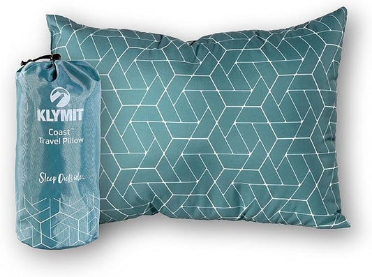 Klymit Coast Travel Pillow, Compact, Compressible Airplane, Backpacking, Hammock, and Camping Pillow