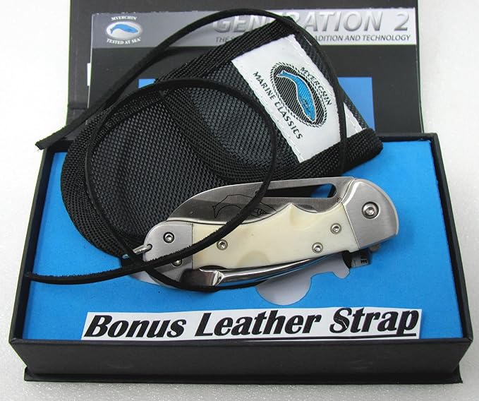 Tested at Sea AF377P Generation 2 Bone Handle Crew Professsional Deckhand Rigging Knife