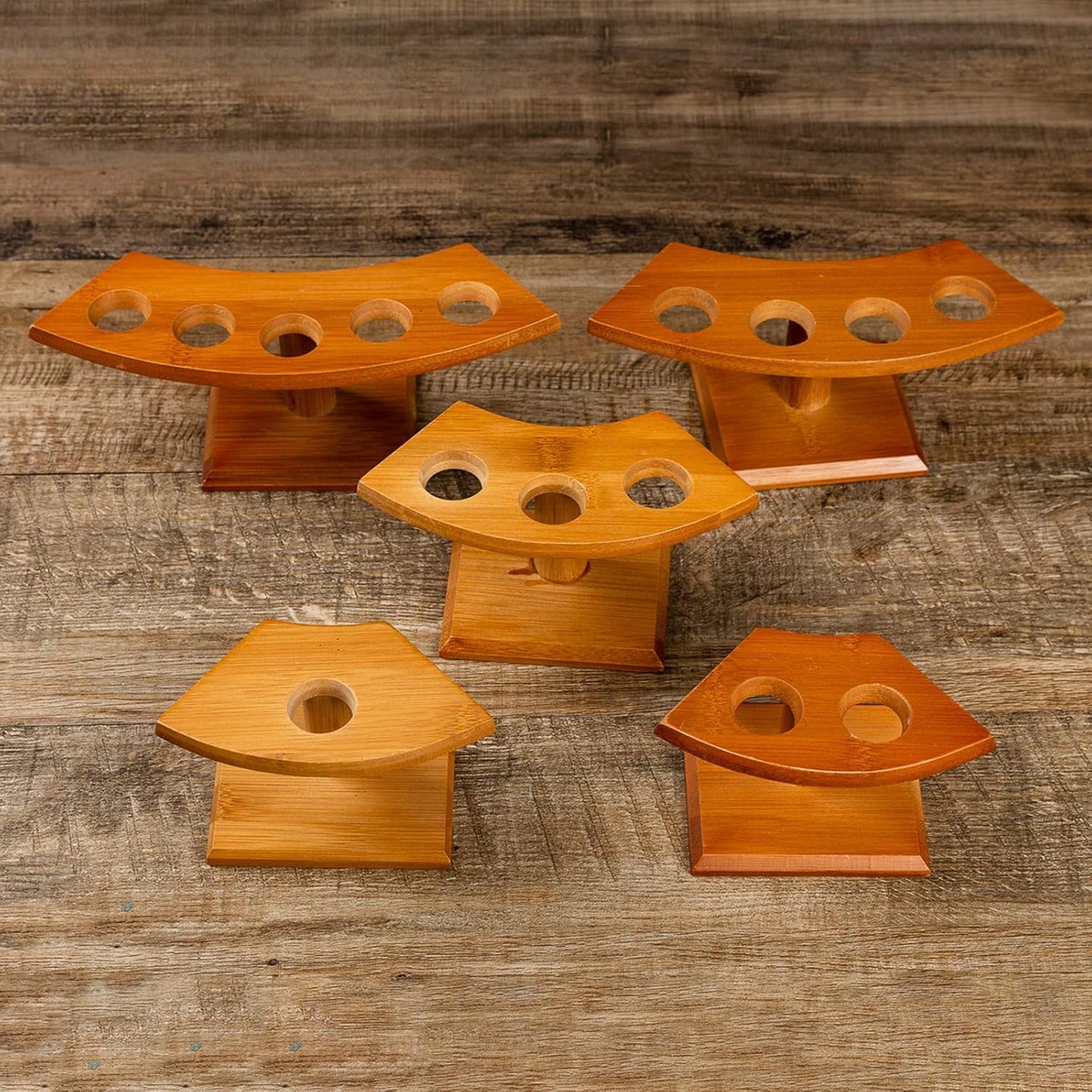 Japanese Style Temaki Sushi Roll Holder Ice Cream Cone Holder With 1-5 Compartments Holes, Kitchen Dining Decor Display Stand, Restaurant Supply Serveware (2 Holes)