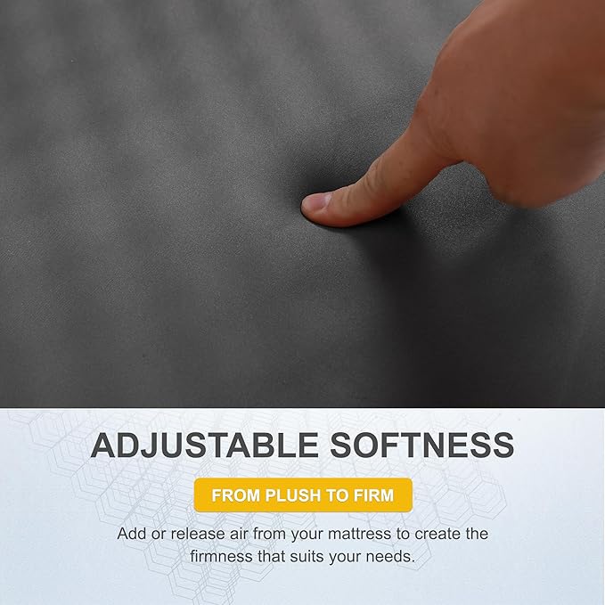 UPWELL Self Inflating Sleeping Pad Truck Camping Thick Mattress for Tesla Model Y Solid Foam 4 Season Car Bed Mattress Portable Roll Up Bed Grey