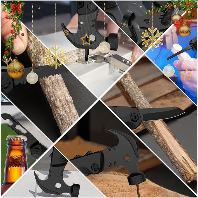 Gifts for Men Unique, WESTLEY Multitool, 15 in 1 Survival Gear, Camping Accessories, 4 Screwdrivers heads with Magnetic, Christmas Gifts for Men, Lock Function, cool gadgets for men WT15H
