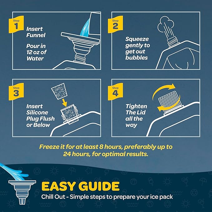 Reusable Ice Packs for lunch Boxes, Coolers (18 Pack) Ice Pack for Outdoor Activities Like Camping & Travel - keep drink & Food Cold Up to 48 Hours with No Mess of Melting Ice.