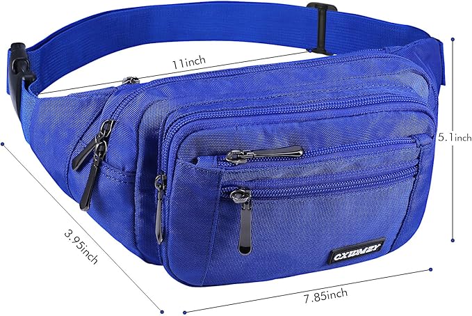 CXWMZY Fanny Packs For Women & Men Waist Pack Hip Bum Bag with Multi-Pockets Large Capacity Waterproof Casual Bum Bag for Disney Traveling Casual Cycling Running Hiking