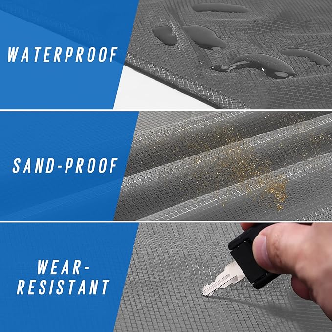 Odoland Beach Blanket Picnic Blanket, SandProof Waterproof Outdoor Pocket Blanket with Portable Bag, Foldable Lightweight Sand Free Quick Drying Beach Mat for Hiking Camping Picnics Travel Concert