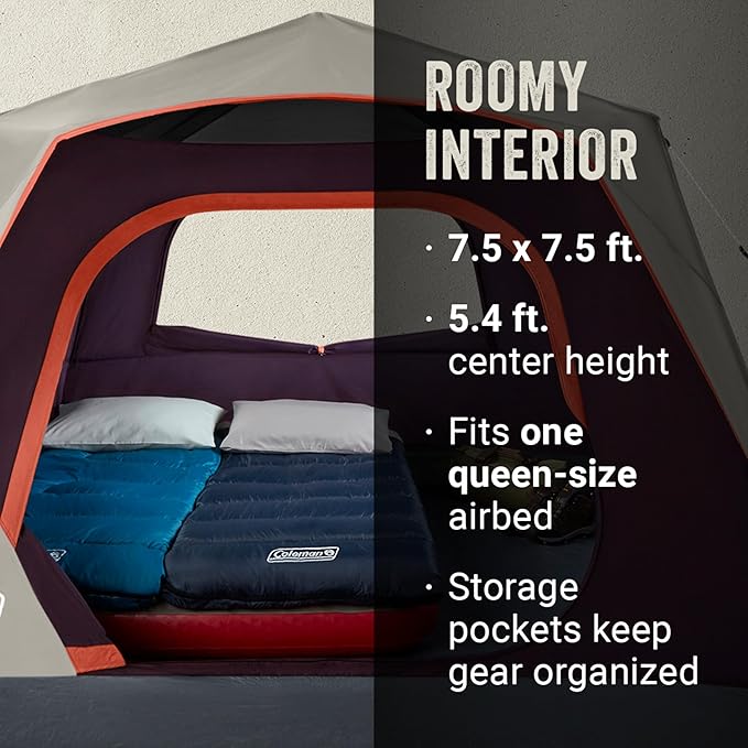 Coleman Skylodge Instant Camping Tent, BlackBerry