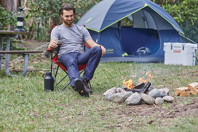 Coleman Sundome 6-Person Tent with Rainfly, Weatherproof Tent Sets Up in 10 Mins