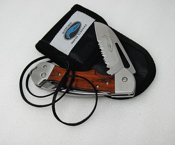 Tested at Sea WF300P Generation 2 Captain Professional Wood Handle Rigging Tool Knife