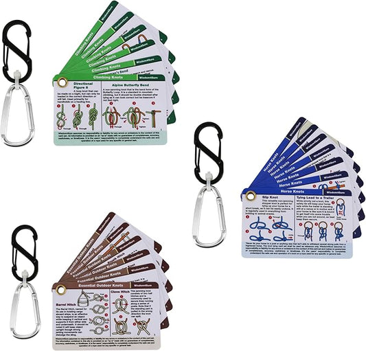 Harrison Howard Wisdom4Sure Comprehensive Knot Card Collection Horse, Outdoor, and Climbing Knots Card Set Waterproof Knot Tying Cards Ultimate Knot Guides