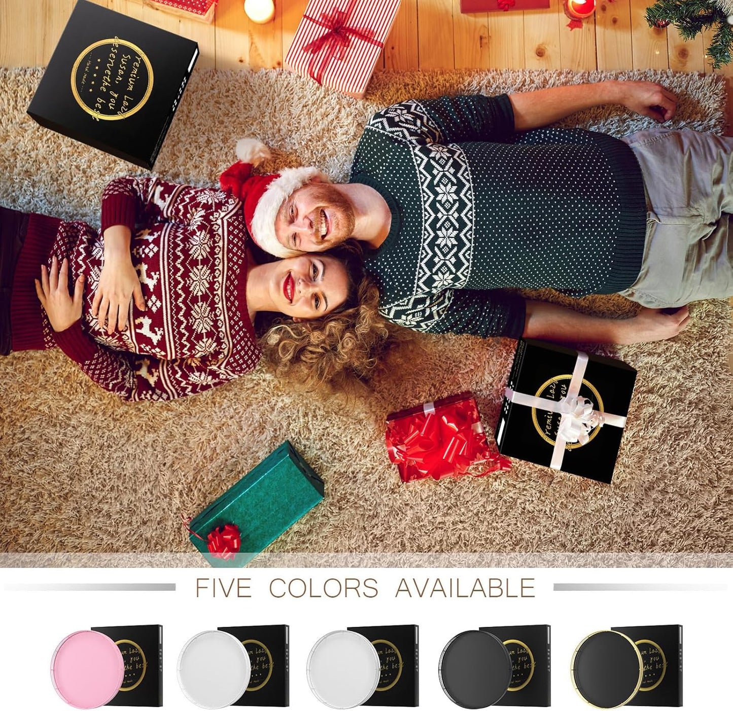 12" Oak Wood Bathroom Tray for Counter, Vanity Tray for Perfume Lotion Candle Makeup Jewelry Sink Soap Holder Turntable Dresser Organizer Countertop Coffee Table Decor Organization and Storage White