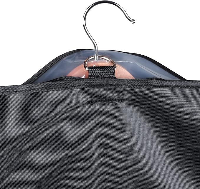 Univivi 16 Pack Suit Garment Bag for Men, 40-Inch Suit Cover Bag Garment Bag for Multiple Suits for Closet Storage with Clear Window for Suit Jacket, Skirt, Shirt and Coat, Black, UN0755