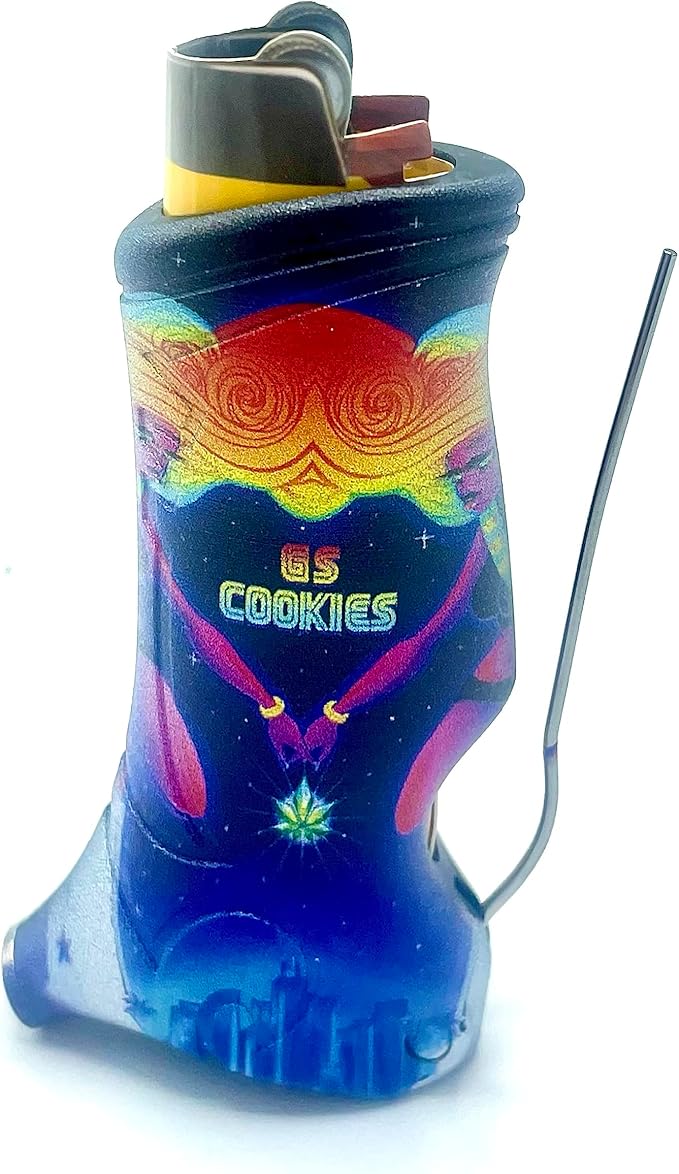 Califari's Toker Poker® - Bic Lighter Sleeve Case Cover Multi Tool, Strain Art Collection, All Inclusive Lighter Holder Tool for Camping Pipe Cleaning & More (GS Cookies)